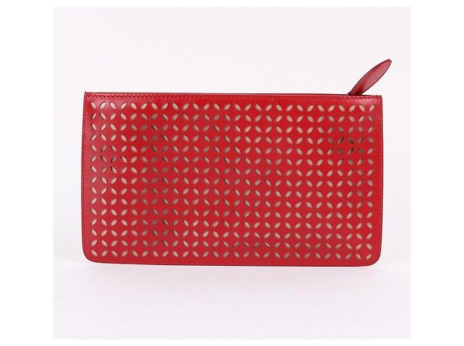 Alaïa Mini clutch rossa con taglio laser Rosso - vista 8
