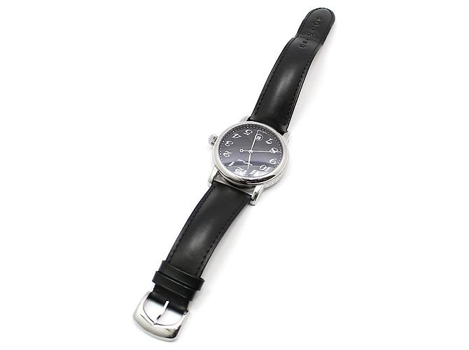 Montblanc Relógio Meisterstück Star Date Quartz com pulseira de couro Preto - vista 4