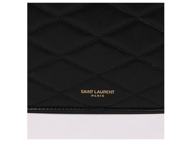 Saint Laurent Borsa a Spalla LE MAILL Black Quilted Chain Nero - vista 2