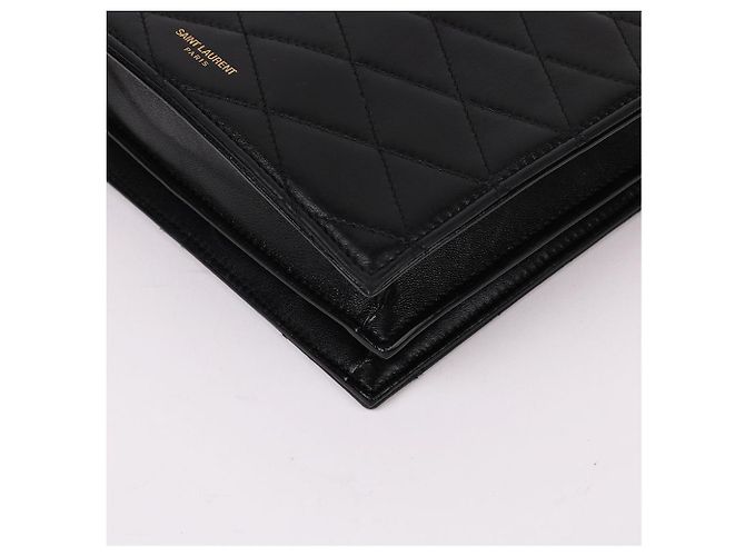 Saint Laurent Borsa a Spalla LE MAILL Black Quilted Chain Nero - vista 9