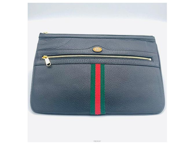 Gucci Clutch Ophidia Black Three-Stripe Multicolore - vista 3