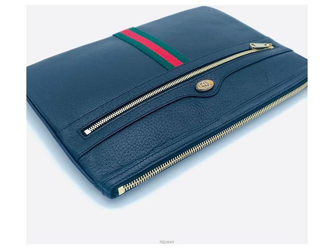 Gucci Clutch Ophidia Black Three-Stripe Multicolore - vista 7