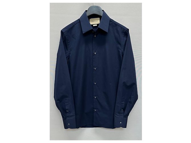 Gucci Camisa de popelina de algodón con doble bordado Negro - vista 2