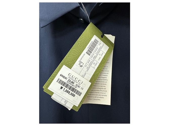 Gucci Camisa de popelina de algodón con doble bordado Negro - vista 8