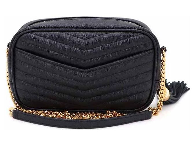 Saint Laurent Borsa a Spalla e Borsa a Tracolla Lou Mini Matelassé Nero - vista 3