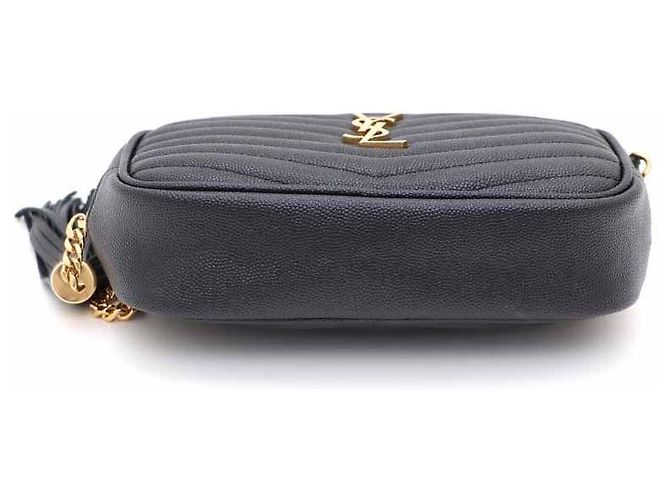 Saint Laurent Borsa a Spalla e Borsa a Tracolla Lou Mini Matelassé Nero - vista 5