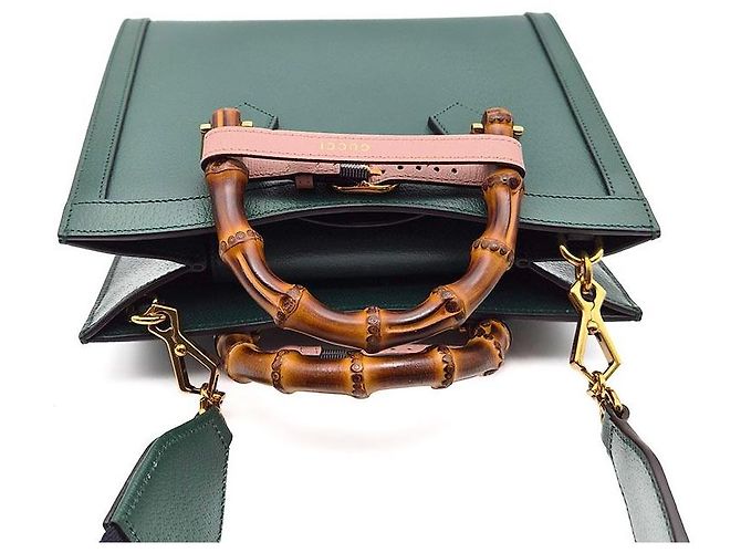 Gucci Borsa Tote e Borsa a Spalla Diana Medium Verde - vista 6