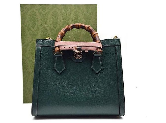 Gucci Borsa Tote e Borsa a Spalla Diana Medium Verde - vista 8