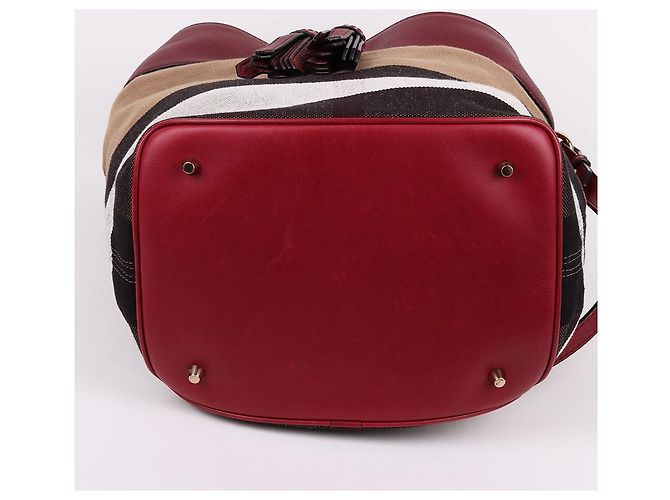 Burberry Borsa a tracolla hobo Ashby con nappa bordeaux Rosso - vista 10
