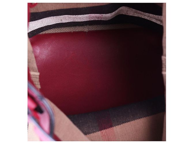 Burberry Borsa a tracolla hobo Ashby con nappa bordeaux Rosso - vista 13
