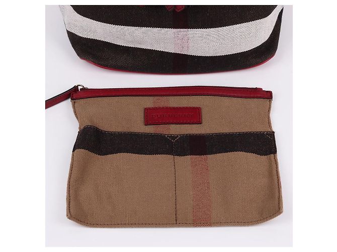 Burberry Borsa a tracolla hobo Ashby con nappa bordeaux Rosso - vista 9