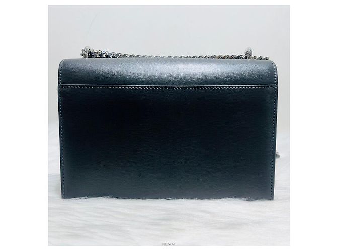 Saint Laurent Borsa a tracolla e crossbody Sunset Medium Silver Chain Marrone - vista 3