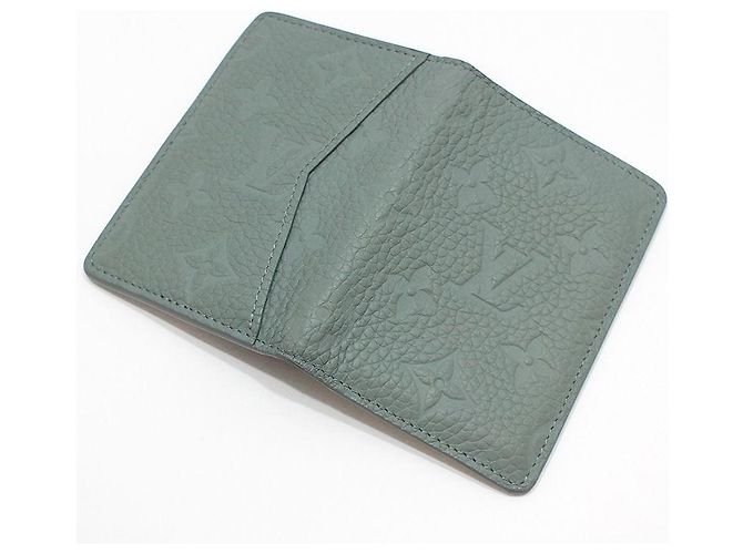 Louis Vuitton Taurillon Monogram Pocket Organizer Card Holder Green - view 5
