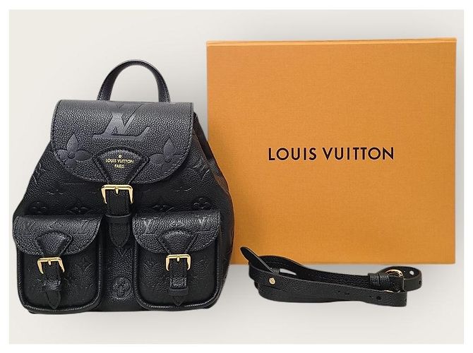 Louis Vuitton Zaino Backup in Monogram Empreinte nero - vista 7