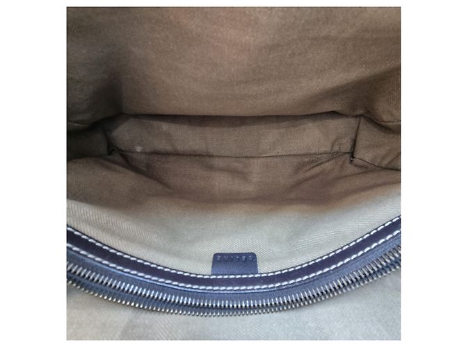Céline Borsa Tote Triomphe Canvas Brown Blu - vista 17