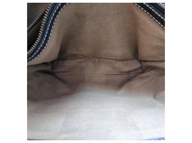 Céline Borsa Tote Triomphe Canvas Brown Blu - vista 19