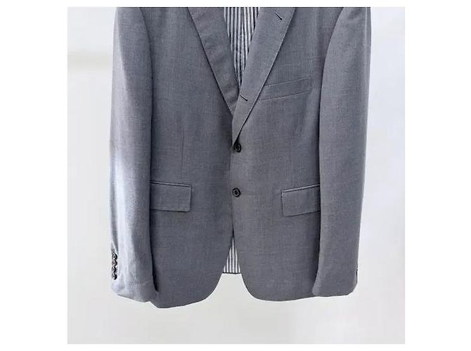 Thom Browne Wool Twill Classic Suit Gray - view 3