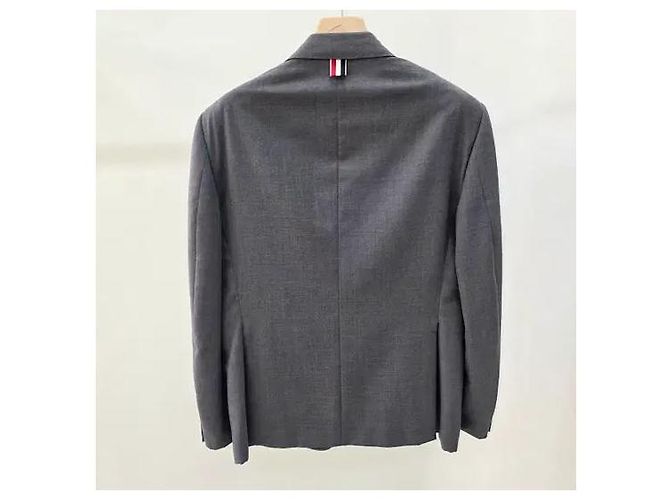 Thom Browne Wool Twill Classic Suit Gray - view 4