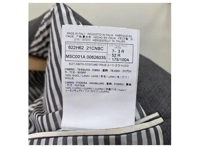 Thom Browne Wool Twill Classic Suit Gray - view 6