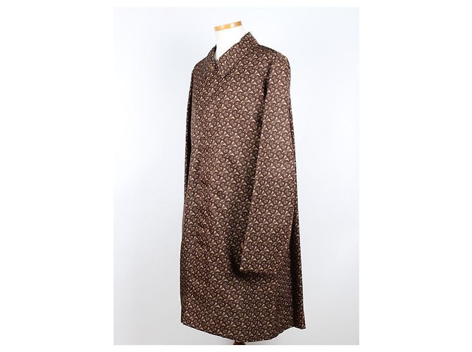 Burberry Cappotto a righe Monogram Rosso - vista 2