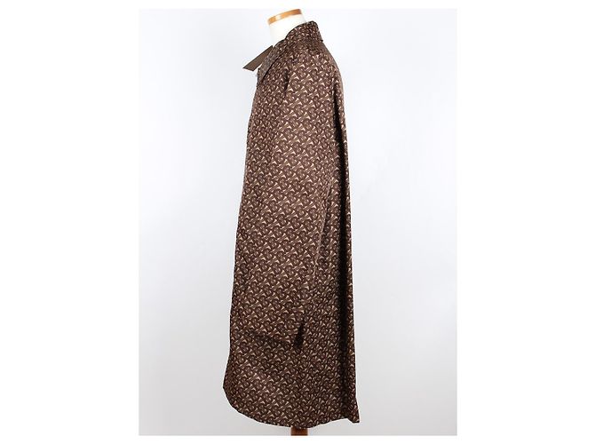 Burberry Cappotto a righe Monogram Rosso - vista 3