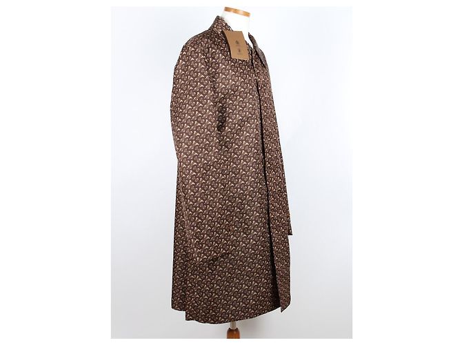 Burberry Cappotto a righe Monogram Rosso - vista 4