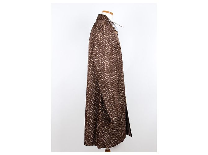Burberry Cappotto a righe Monogram Rosso - vista 5