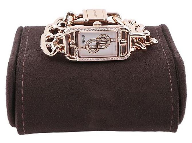 Hermès Nantucket Uhr Kleines Modell Pink - Ansicht 10