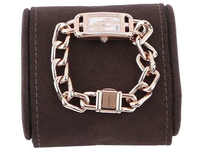 Hermès Nantucket Uhr Kleines Modell Pink - Ansicht 11