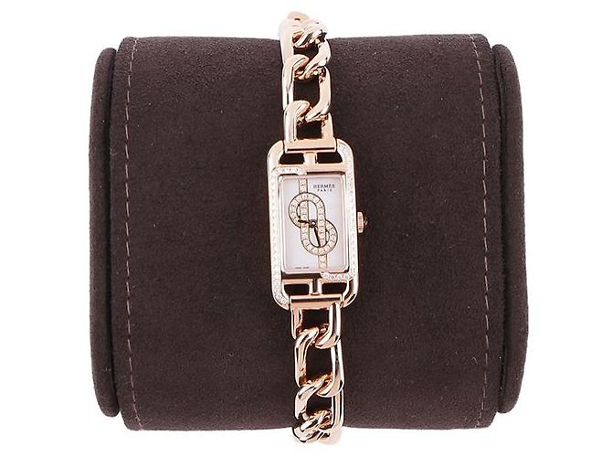 Hermès Nantucket Uhr Kleines Modell Pink - Ansicht 9