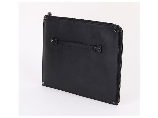 Valentino Clutch Rockstud con tracolla nera Nero - vista 2