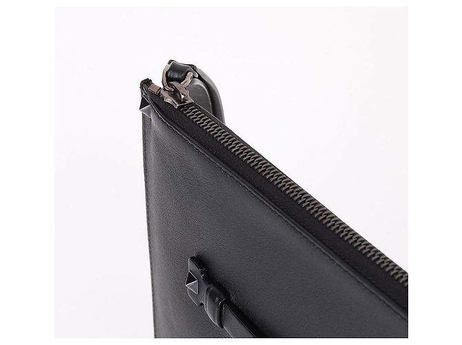 Valentino Clutch Rockstud con tracolla nera Nero - vista 3