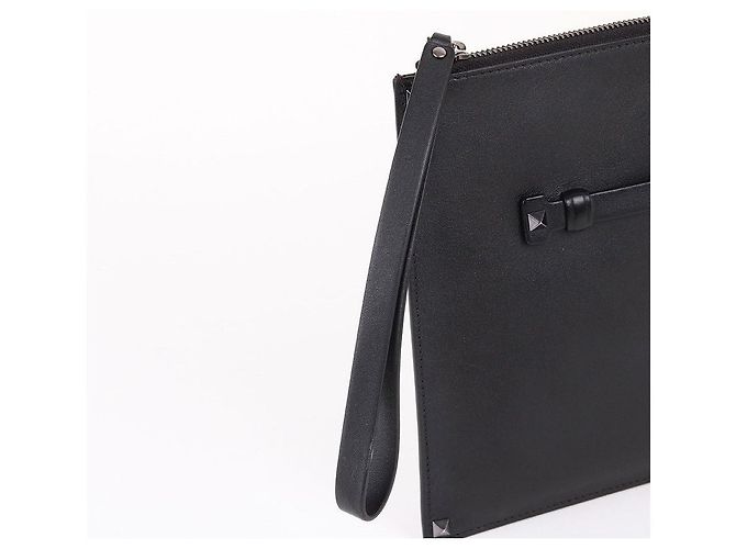 Valentino Clutch Rockstud con tracolla nera Nero - vista 4