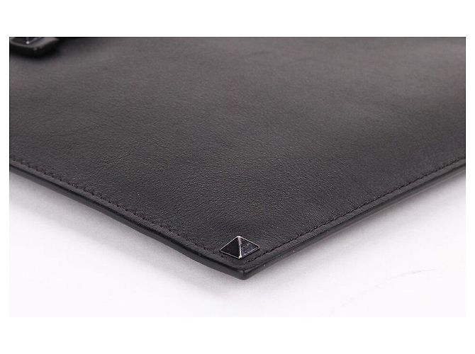 Valentino Clutch Rockstud con tracolla nera Nero - vista 6