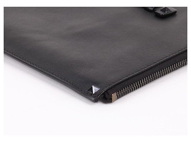 Valentino Clutch Rockstud con tracolla nera Nero - vista 7