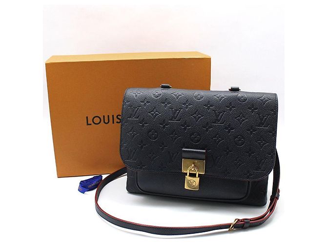 Louis Vuitton Borsa a tracolla Monogram Empreinte Marine Rouge Marignan Blu - vista 2