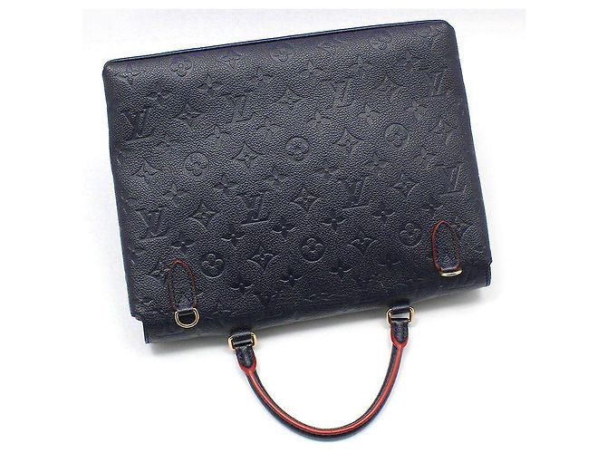 Louis Vuitton Borsa a tracolla Monogram Empreinte Marine Rouge Marignan Blu - vista 4