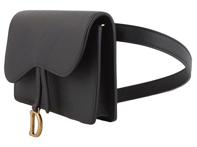 Dior Borsa a tracolla saddle in pelle nera Nero - vista 2