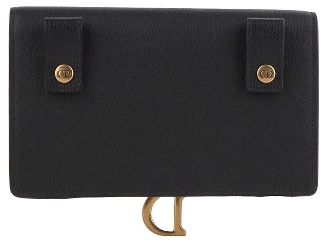 Dior Borsa a tracolla saddle in pelle nera Nero - vista 3