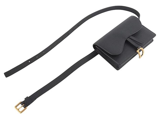 Dior Borsa a tracolla saddle in pelle nera Nero - vista 4