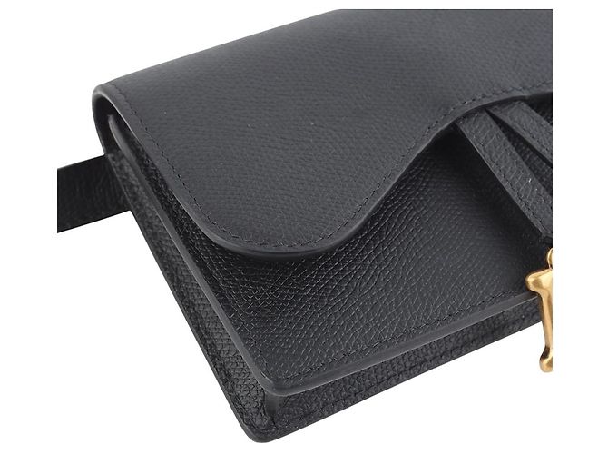 Dior Borsa a tracolla saddle in pelle nera Nero - vista 5