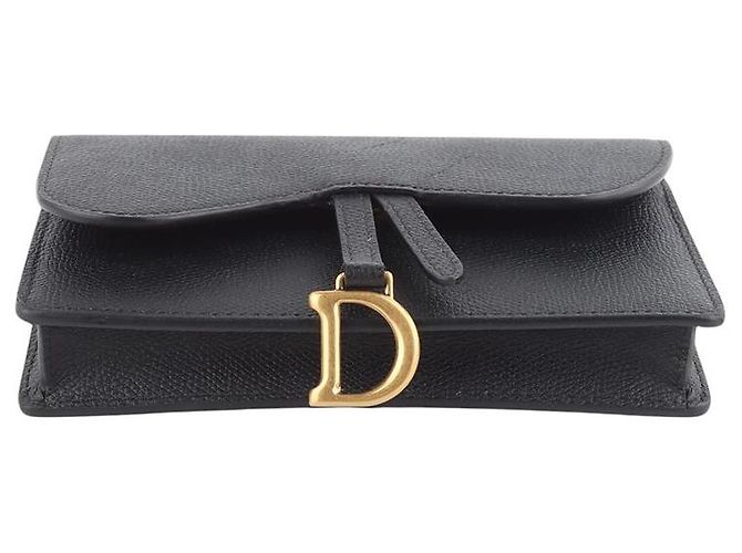Dior Borsa a tracolla saddle in pelle nera Nero - vista 6