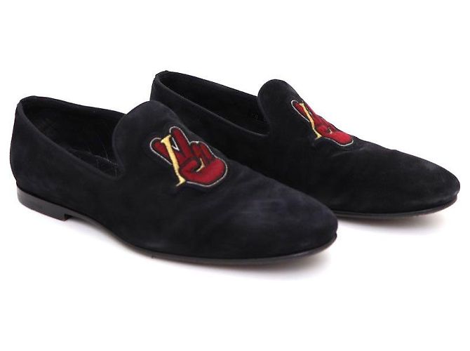 Louis Vuitton Mocassini da uomo LV Piece in scamosciato nero - vista 3