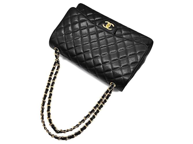 Chanel Caviar Classic Maxi Nero - vista 4