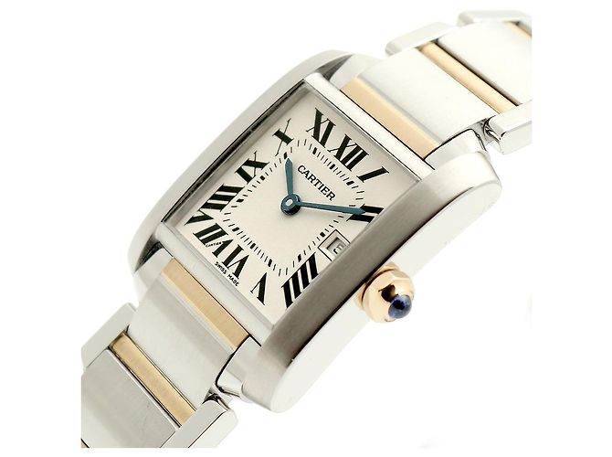 Reloj Cartier Tank Française Medium Combi Unisex Dorado - vista 11