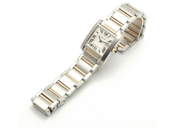 Reloj Cartier Tank Française Medium Combi Unisex Dorado - vista 15