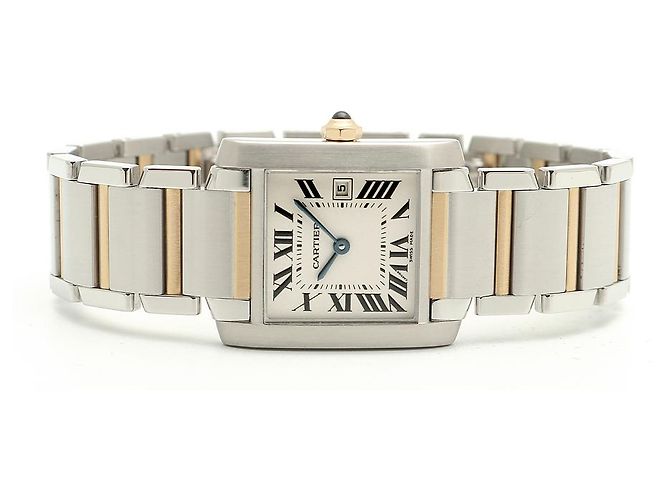 Reloj Cartier Tank Française Medium Combi Unisex Dorado - vista 20