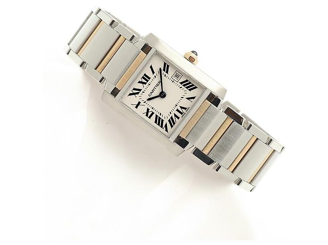 Reloj Cartier Tank Française Medium Combi Unisex Dorado - vista 21