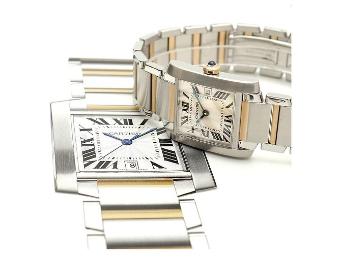 Reloj Cartier Tank Française Medium Combi Unisex Dorado - vista 23