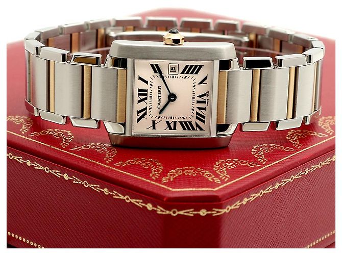 Reloj Cartier Tank Française Medium Combi Unisex Dorado - vista 25
